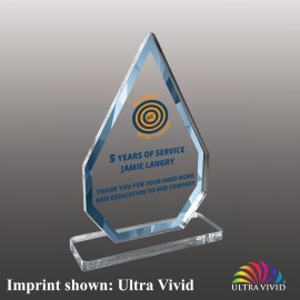 Personalized Large Inverted Diamond Shaped Ultra Vivid Acrylic Award