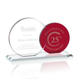 Promotional Asher Award - Starfire/Red 5" & 4"  Promotional Asher Award - Starfire/Red 5" & 4"