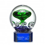 Aquarius Award on Paragon Blue - 4" Diam with Logo