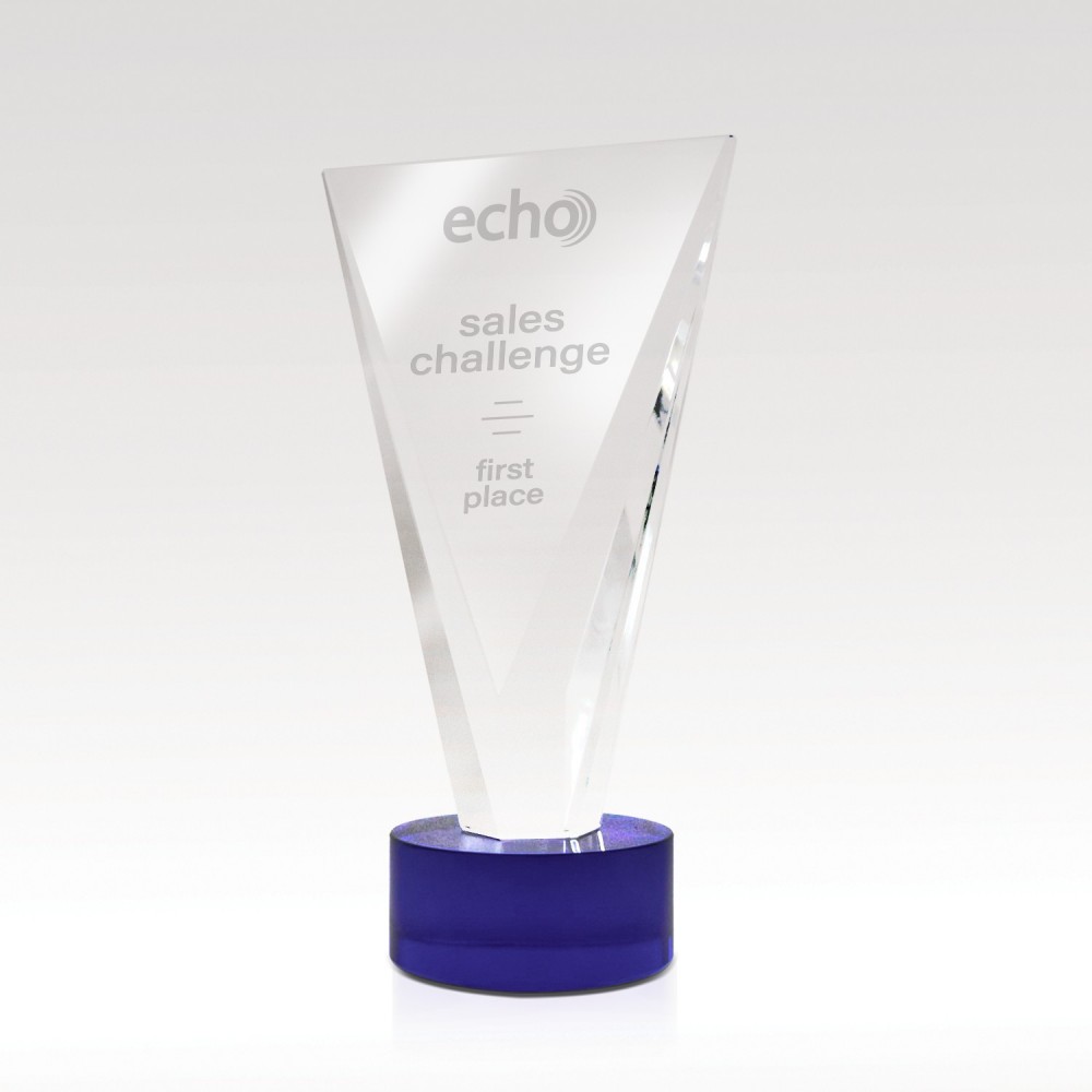 Customized 9" Crystal Award - Vesper Customized 9" Crystal Award - Vesper