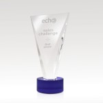 Customized 9" Crystal Award - Vesper