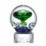 Aquarius Award on Paragon Clear - 4" Diam with Logo