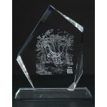 10" Elite Crystal Award with Logo