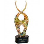 Art Glass Achievement Award for Visionary with Logo