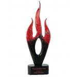 Custom Art Glass Achievement Award (4"x16" Flame)