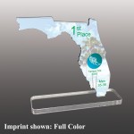 Personalized Medium Florida Shaped Full Color Acrylic Award