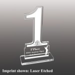Personalized Large Number One Shaped Etched Acrylic Award