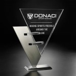 Stanchion Triangle - Starfire/Aluminum 12" with Logo