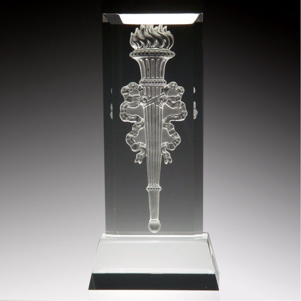 Custom Victory Flame Crystal Award Custom Victory Flame Crystal Award