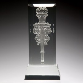 Custom Victory Flame Crystal Award
