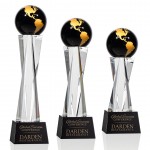 Personalized Havant Globe Award - Black/Gold