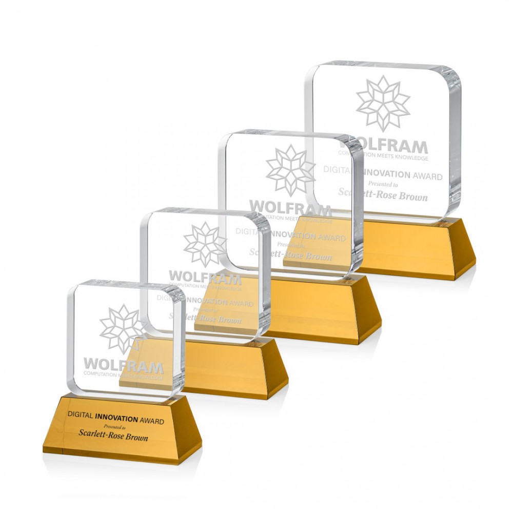 Flamborough Award on Base - Amber with Logo Flamborough Award on Base - Amber with Logo