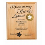 Red Alder Wood Plaque Award w/ optional Easel Back 8"x 10" Laser-etched