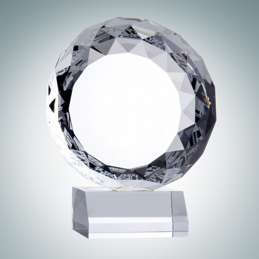 Victory Circle Optical Crystal Award Plaque (Large) Logo Imprinted Victory Circle Optical Crystal Award Plaque (Large) Logo Imprinted