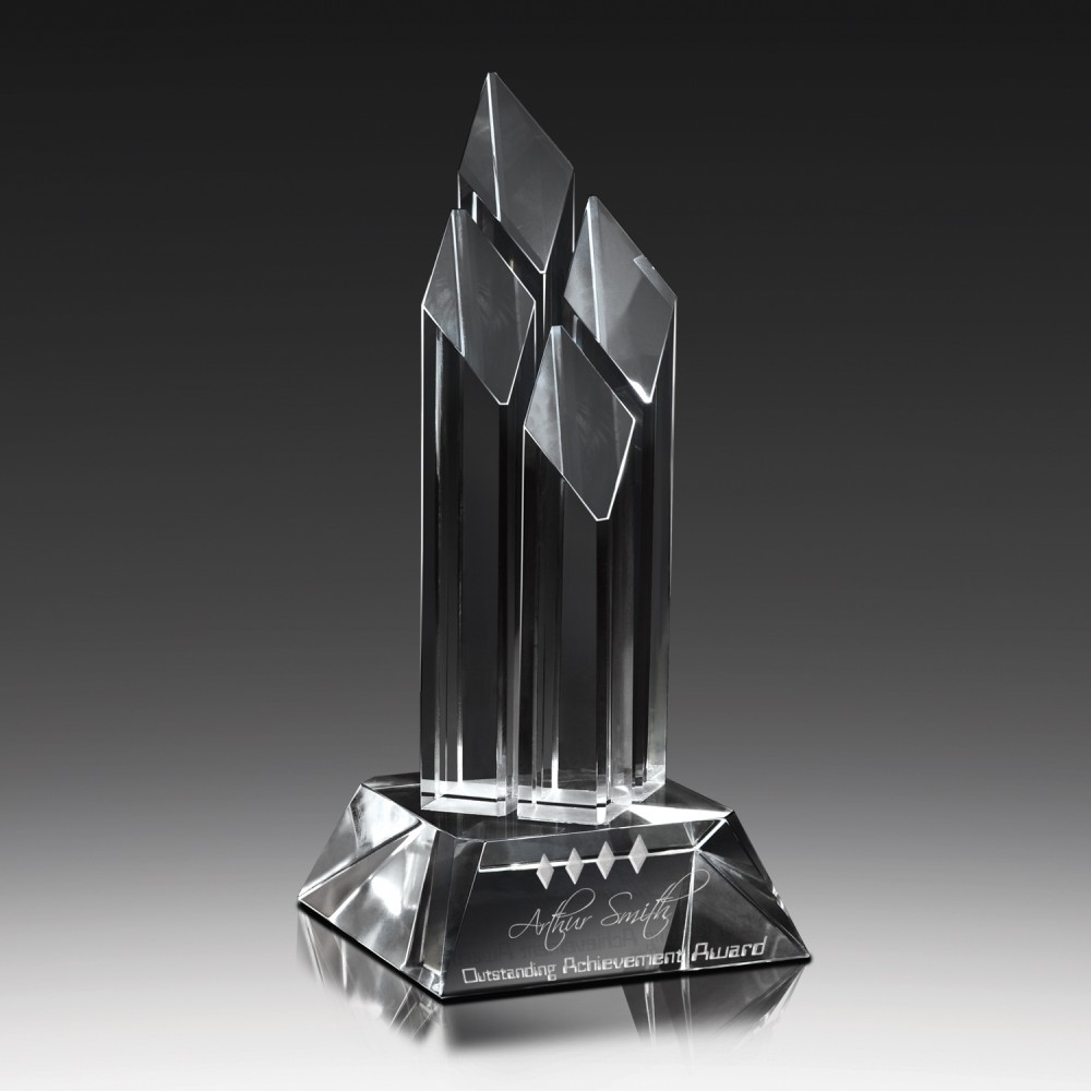 Crystal Diamond Tower 12" with Logo