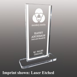 Personalized Small Vertical Rectangle Shaped Etched Acrylic Award  Personalized Small Vertical Rectangle Shaped Etched Acrylic Award