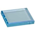 Custom Etched 4 1/2" x 3 1/2" Blue Acrylic Paperweight