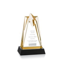 Rosina Star Award - Acrylic/Gold/Black 7" with Logo