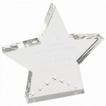 Logo Imprinted 6" Silver Star Performer Acrylic