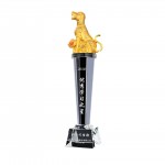 Promotional Gold Plated Metal Dog Crystal Trophy With Base For Dog Year