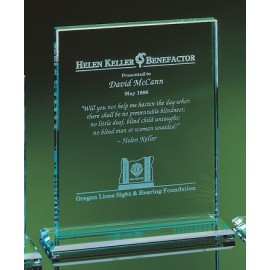 Personalized Jade Crystal Rectangle Award (8"x10")