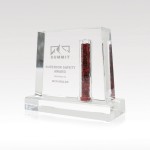 Crystal Award - 6" - Custom Vault with Logo