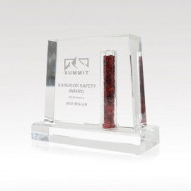 Crystal Award - 6" - Custom Vault with Logo