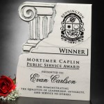 Chiseled Column Plaque 8" x 10" with Logo
