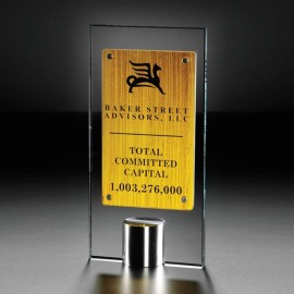 Custom Mondrian Award - Amber 10"  Custom Mondrian Award - Amber 10"