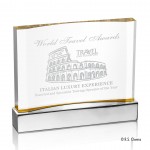 Cornerstone Award - Gold/Aluminum 8" W with Logo