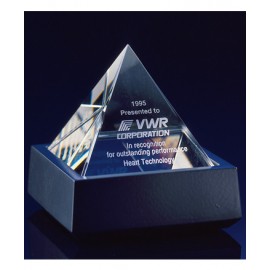 3" Pyramid Award (Without Base) with Logo