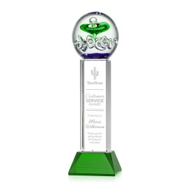 Personalized Aquarius Award on Stowe Green - 14" High  Personalized Aquarius Award on Stowe Green - 14" High