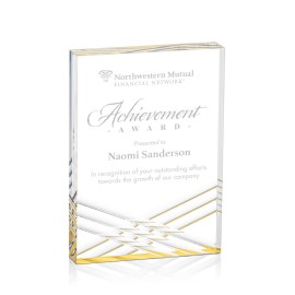 Chestham Award - Acrylic/Gold 7" with Logo  Chestham Award - Acrylic/Gold 7" with Logo