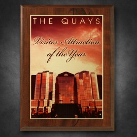 Customized Econo Cherry Plaque 9" x 12" with Sublimated Plate  Customized Econo Cherry Plaque 9" x 12" with Sublimated Plate