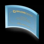 Custom Etched Madison Award - Blue 6"x8"