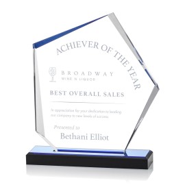 Driffield Award - Acrylic/Blue 9" with Logo  Driffield Award - Acrylic/Blue 9" with Logo