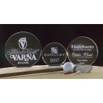 Crystal Circle Award (5"x5"x1 1/8") with Logo
