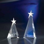 Laser-etched 6 3/4" Show Time Crystal Star Award