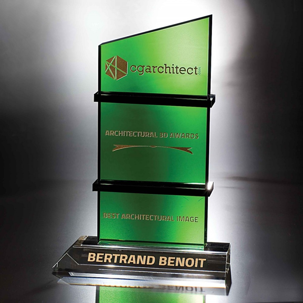 11" Frequency Crystal Award Custom Etched 11" Frequency Crystal Award Custom Etched