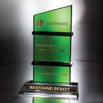 11" Frequency Crystal Award Custom Etched