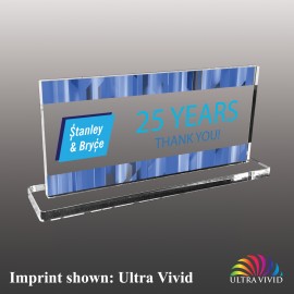 Medium Horizontal Rectangle Shaped Ultra Vivid Acrylic Award with Logo  Medium Horizontal Rectangle Shaped Ultra Vivid Acrylic Award with Logo