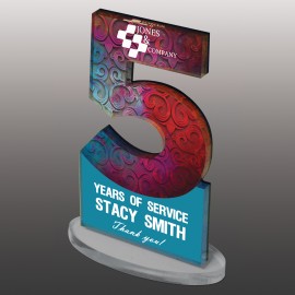 Medium Custom Full Color Acrylic Award with Logo