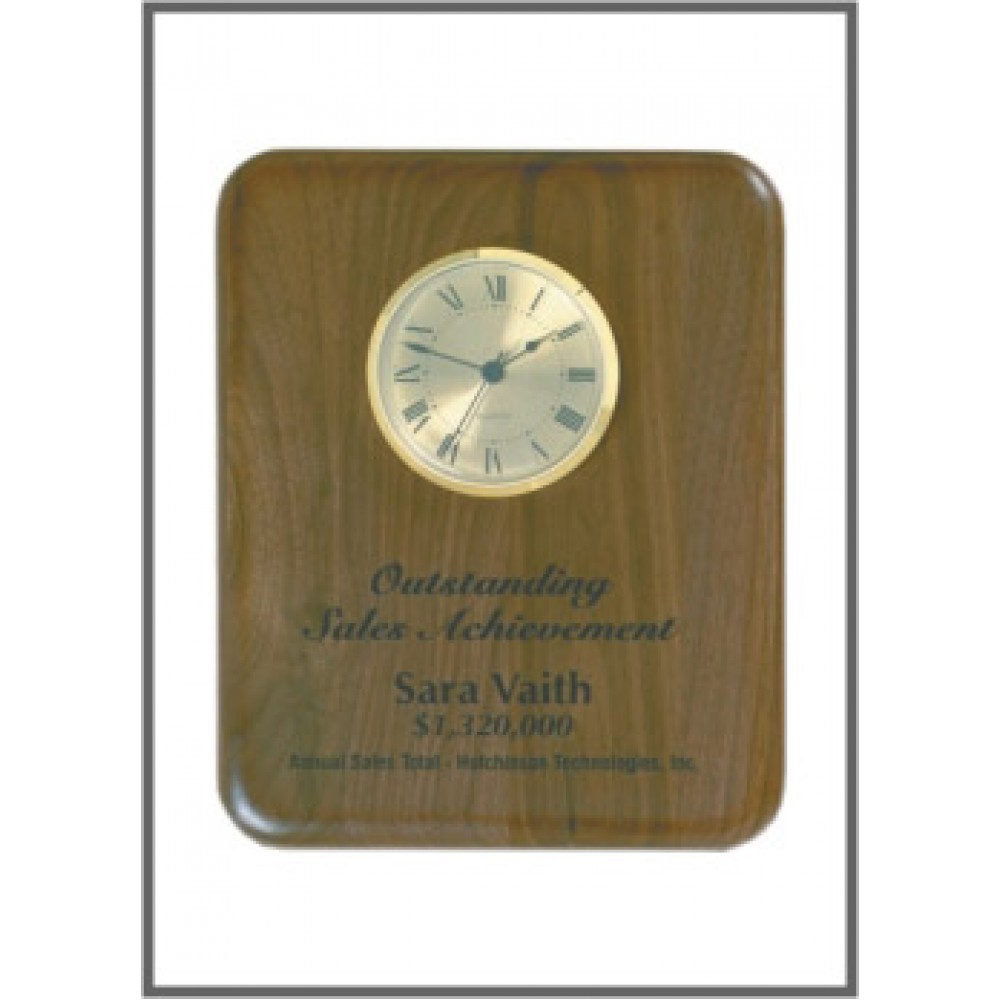 Custom 8" x 10" - Walnut Hardwood Clock