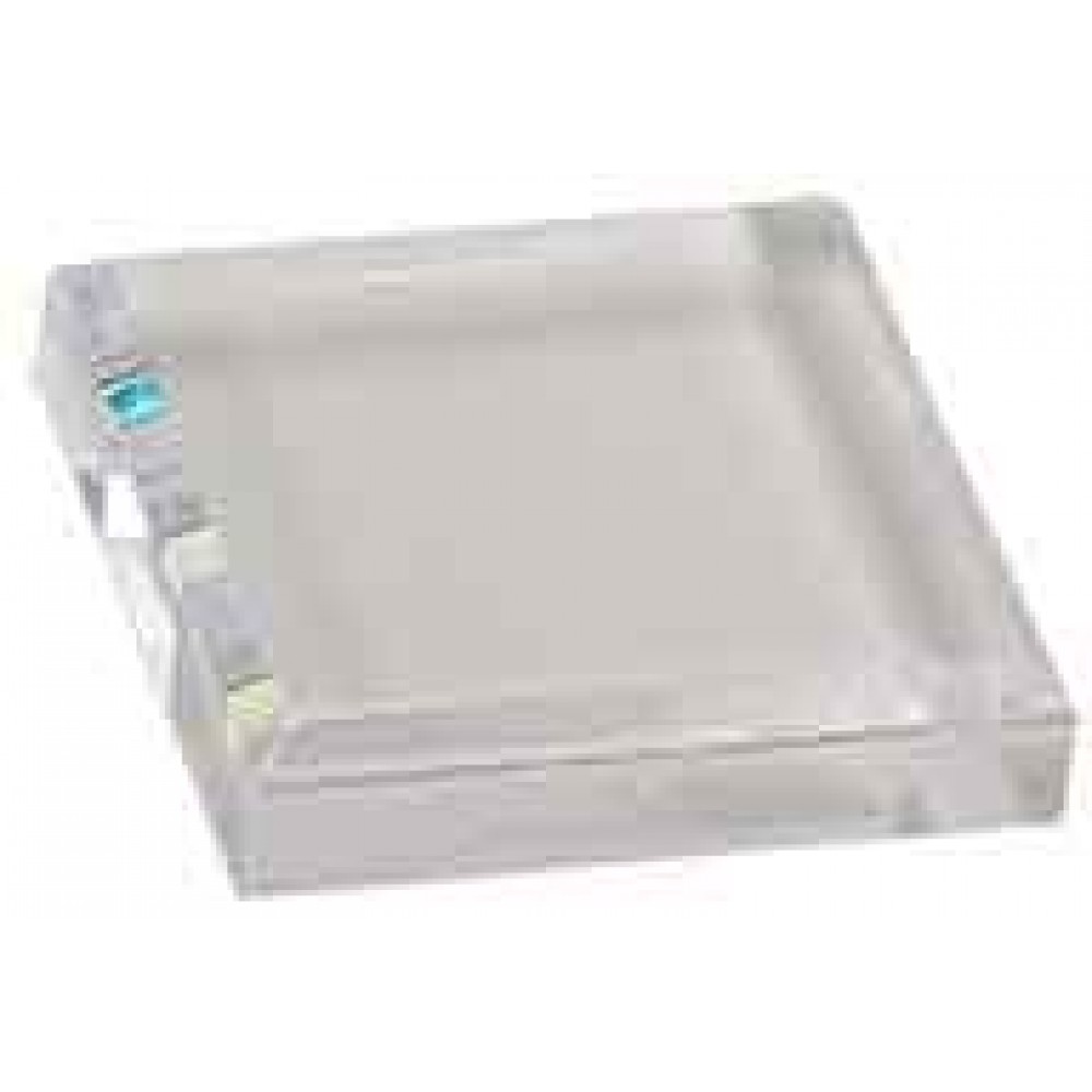 3" x 3" Clear Acrylic Paperweight Laser-etched 3" x 3" Clear Acrylic Paperweight Laser-etched
