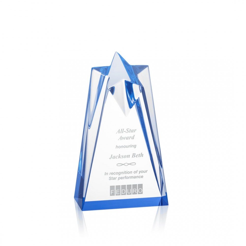 Rosina Star Award - Acrylic/Blue 6" with Logo