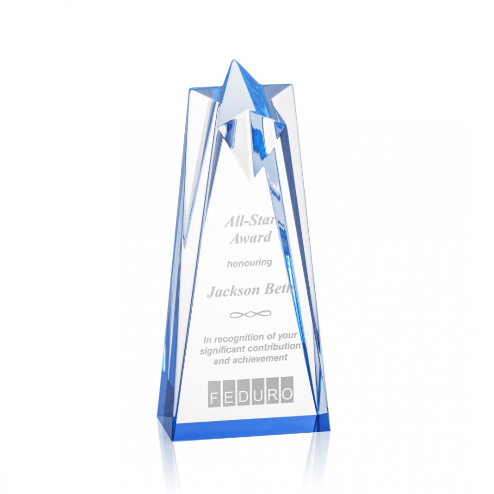 Customized Rosina Star Award - Acrylic/Blue 8"