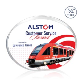 VividPrint Award - Mosaic Oval/Gold 8" Wide with Logo  VividPrint Award - Mosaic Oval/Gold 8" Wide with Logo