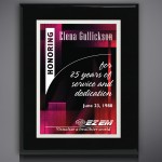 Aberdeen Black Plaque 6" x 8" with Sublimated Plate with Logo