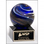 Custom Etched Art glass globe 3.5x5