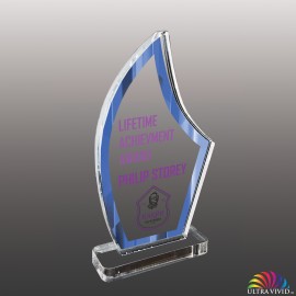 Logo Branded Small Blade Shaped Ultra Vivid Acrylic Award  Logo Branded Small Blade Shaped Ultra Vivid Acrylic Award